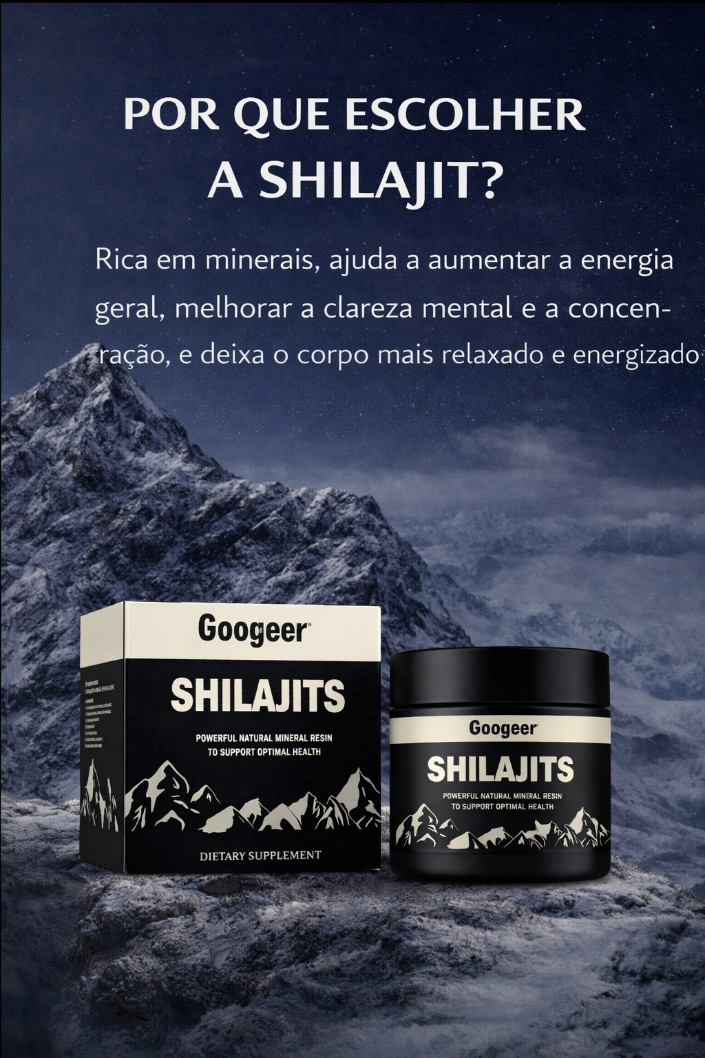 Shilajit 100% Puro 💎 Fonte de Energia Vital do Himalaia
